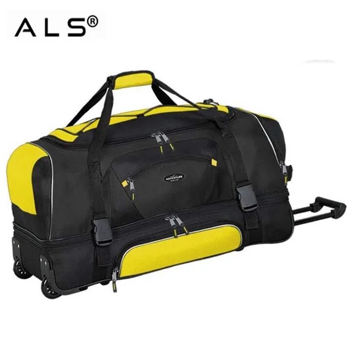 Сумка дорожная с ручкой на колесиках. Acerbis сумка дорожная Cargo Black/Yellow (180 l). Спортивная сумка Kappa дорожная с ручкой и колесиками. Goodyear / сумка спортивная Goodyear. Гудиер сумка дорожная на колесах.