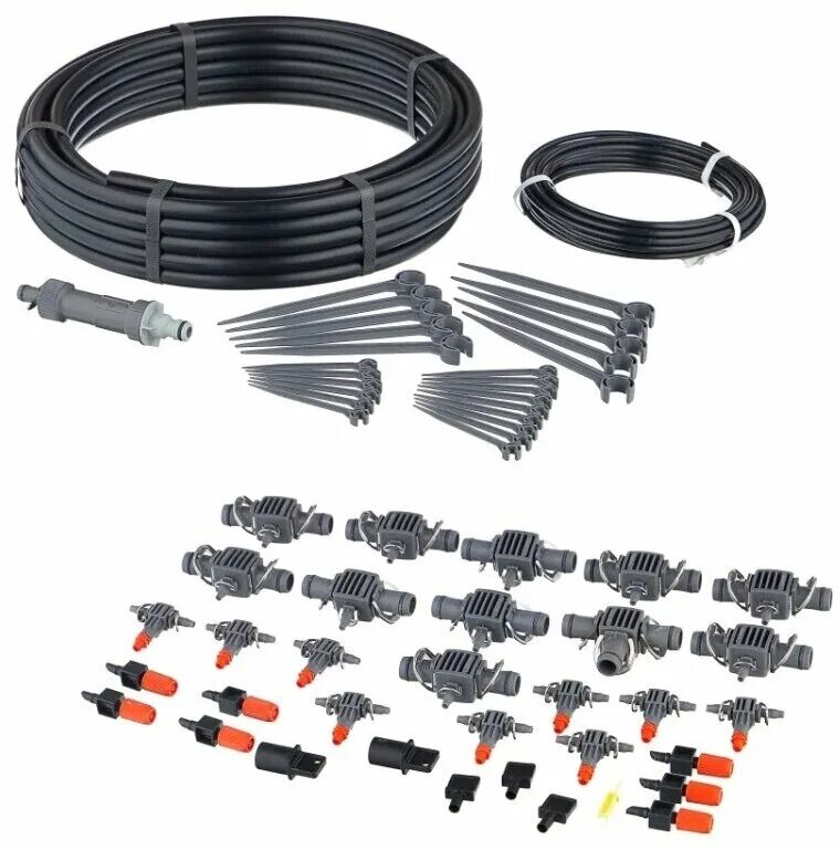 Gardena набор капельного полива базовый с таймером 13002-20. 000. комплект gardena 13002-20. комплект микрокапельного полива gardena. комплект для микрокапельного полива в теплице gardena.