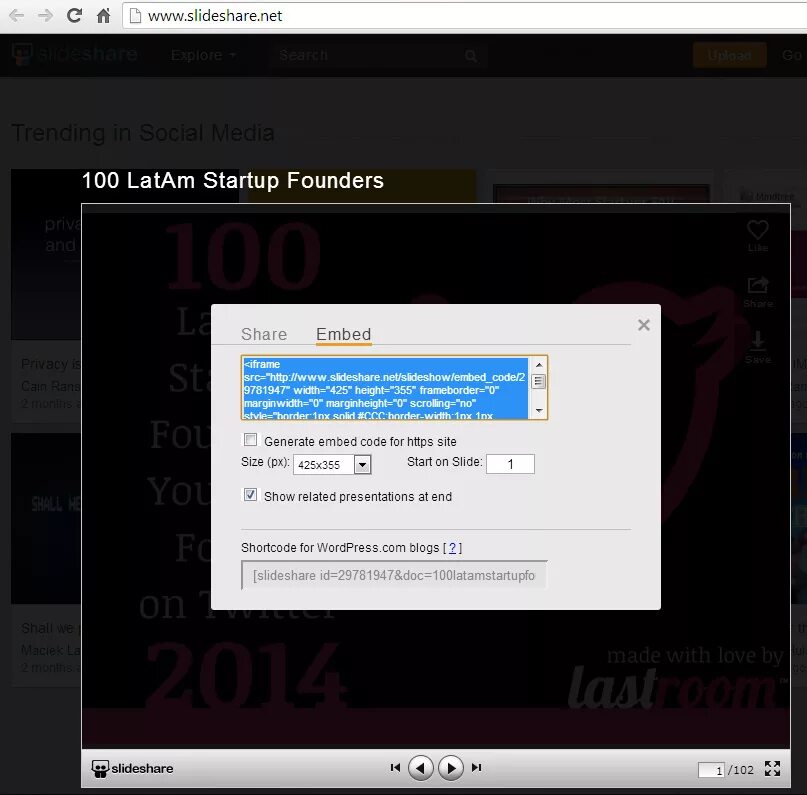 Embed generator. Embed generator