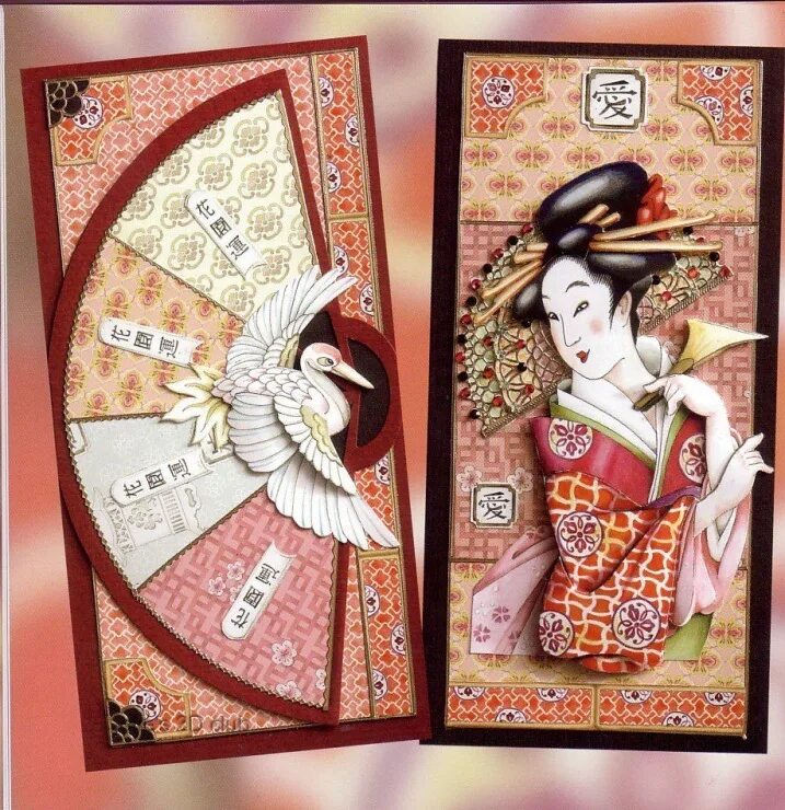 открытка в японском стиле скрапбукинг. картины в японском стиле. японские открытки. поздравительная открытка в японском стиле. японские иллюстрации.