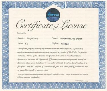 Software licenses