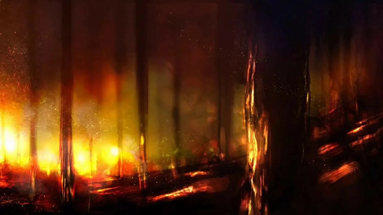 Пылающая тропа. Огненные следы от машины. Темный лес арт. Пылающая тропа войны заклинание. Инуксуит это.