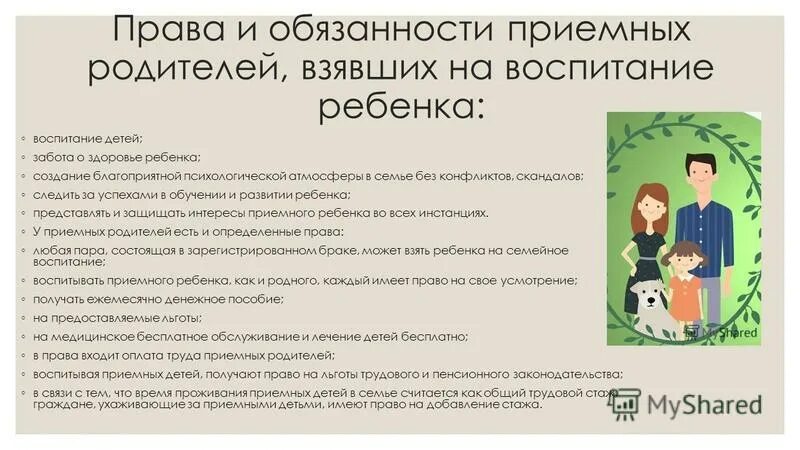 требования к приемной семье