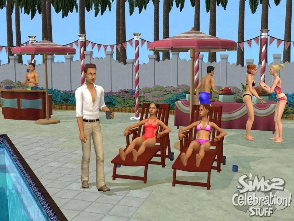 The SIMS 2 торжества. The SIMS 2 Double Deluxe. Симс 2 остров. Симс 2 ночная жизнь.