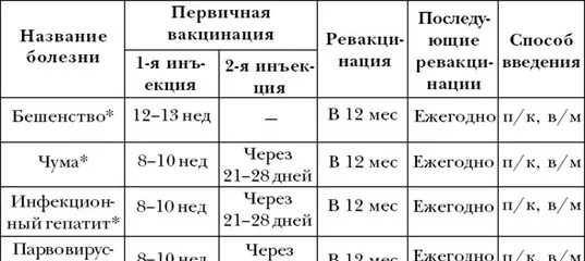 В каком возрасте делают прививку от бешенства