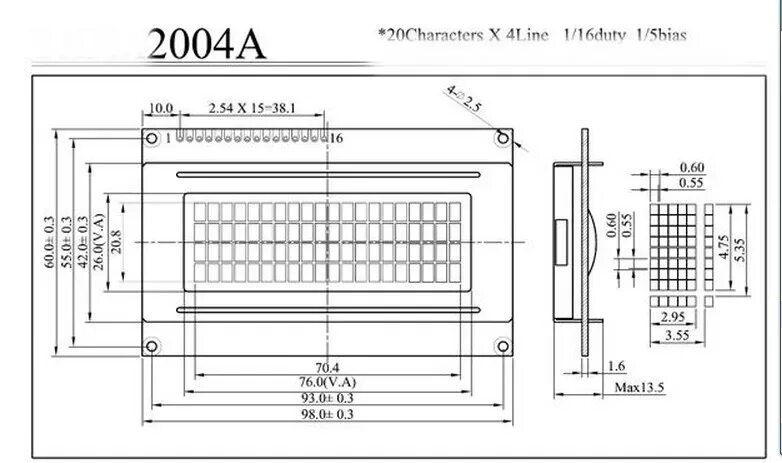 Lcd дисплей размеры. Lcd 2004 размеры. жк-дисплей 2004 размеры. дисплей 2004 i2c размеры. дисплей lcd 2004a datasheet.