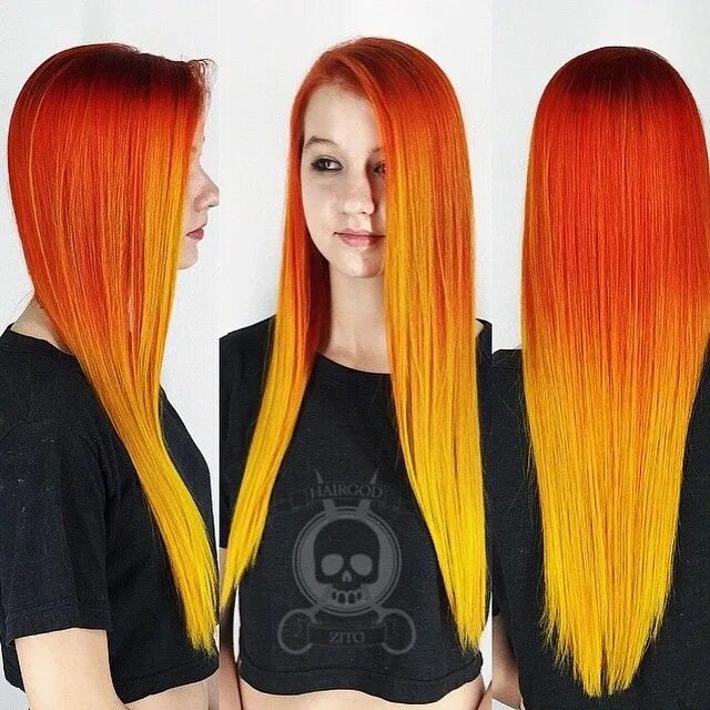 Желто оранжевые волосы. Красно желтые волосы. Желто рыжие волосы. Желто оранжевое окрашивание волос. Красно желтый цвет волос.