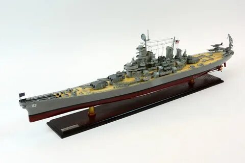 USS Missouri BB-63 Mighty Mo Iowa-class Wooden Ship Model image 0.