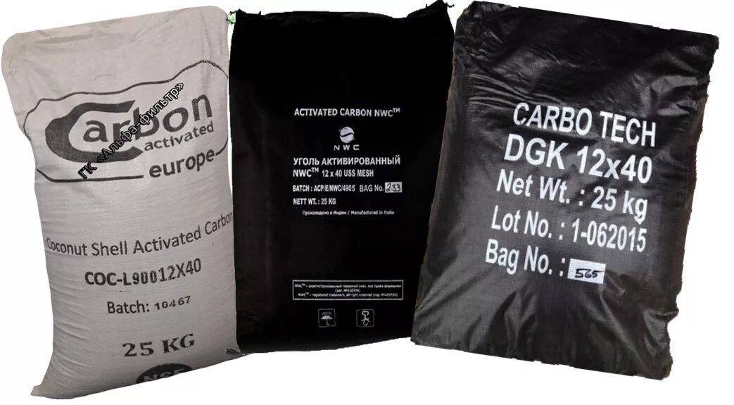 ложка кокосового угля.