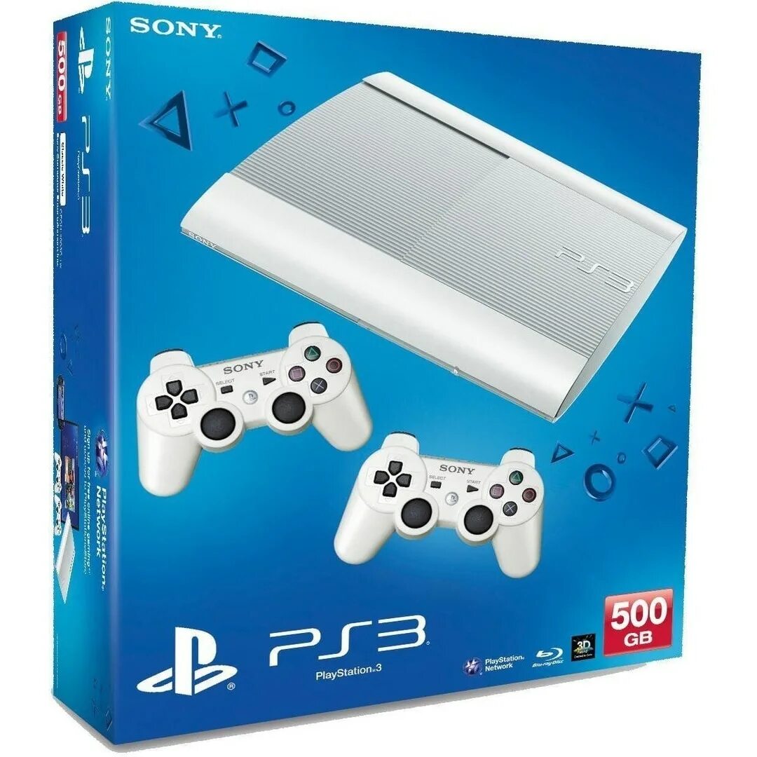 Игры белая приставка. Приставка Sony PLAYSTATION Slim 3. Sony ps3 super Slim. Игровая приставка Sony PLAYSTATION 3 super Slim 500 ГБ. Ps3 super Slim белая.