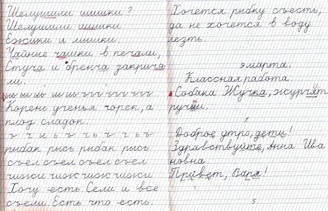 Как писать в тетради в линию