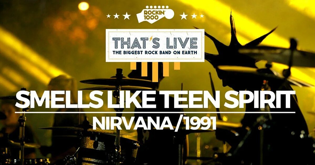 Smells like teen Spirit Rockin'1000 that's Live Official. Rockin 1000. Нирвана smells like teen Spirit. Nirvana teen like Spirit. Песня nirvana smells like teen spirit