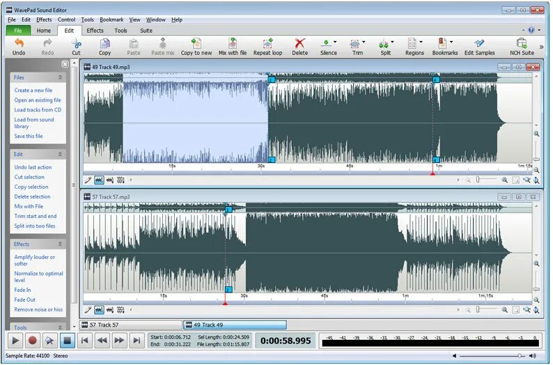 Sound files. Wavepad sound editor. лучший редактор аудио wavepad. wavepad приложение. expstudio audio editor.