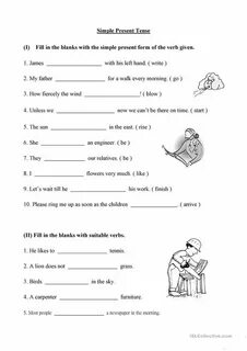 Present simple tense test