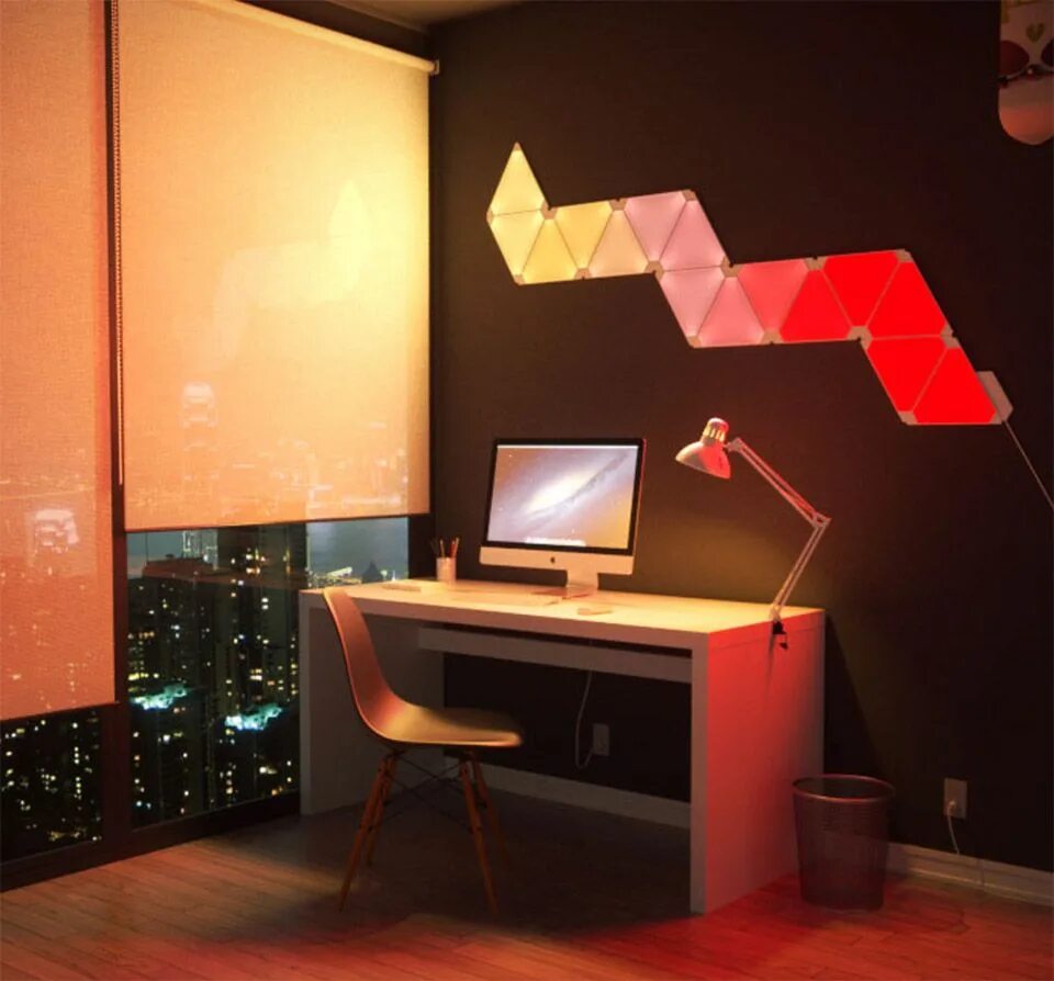Nanoleaf panel. Светильник aurora nanoleaf. подсветка nanoleaf aurora. nanoleaf aurora smarter kit. nanoleaf комната геймера.