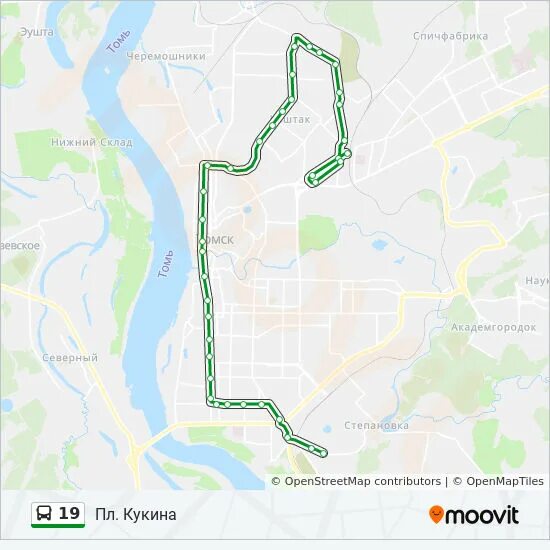 Маршрут 19 автобуса Томск на карте. 19 Автобус Томск. Схема транспорта Томска. 19 Маршрут Томск остановки на карте.