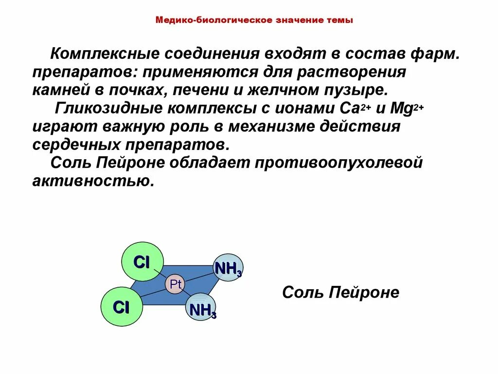 Соединение значение. Медико биологическое значение комплексных соединений. комплексные соединения. роль комплексных соединений. значение комплексных соединений.