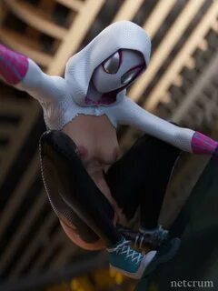 Spidergwen rides a dildo on a building (netcrum) [Spidermanfortnite] 