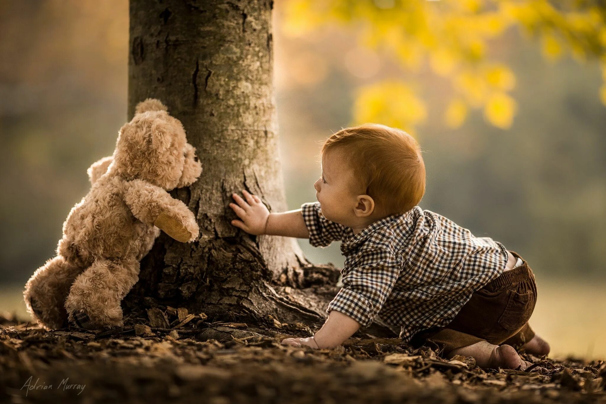 Baby hiding