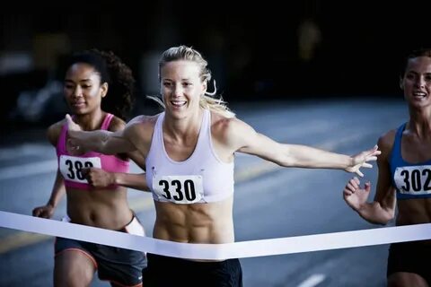 Girls finishing