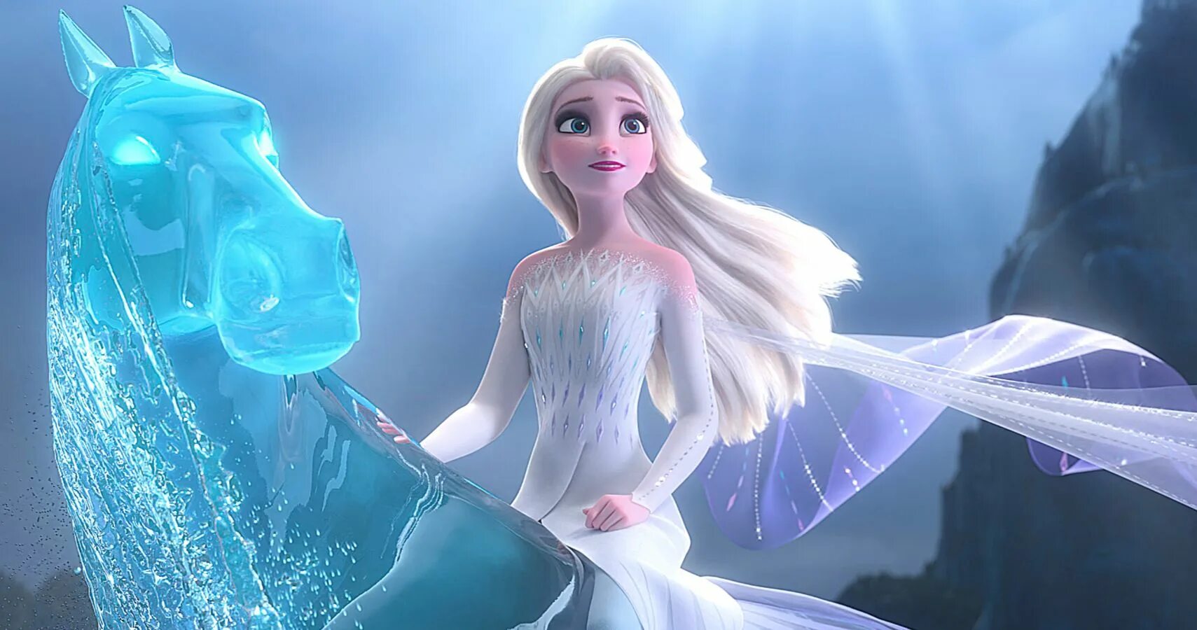 Spirit of the frozen flow. Elsa Frozen 2 в белом платье.
