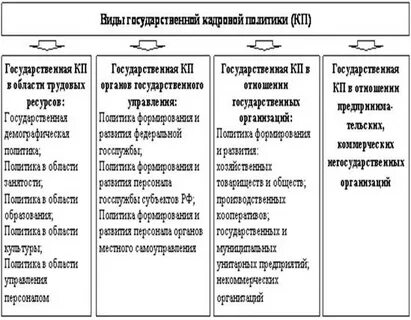 Основные виды государственной политики