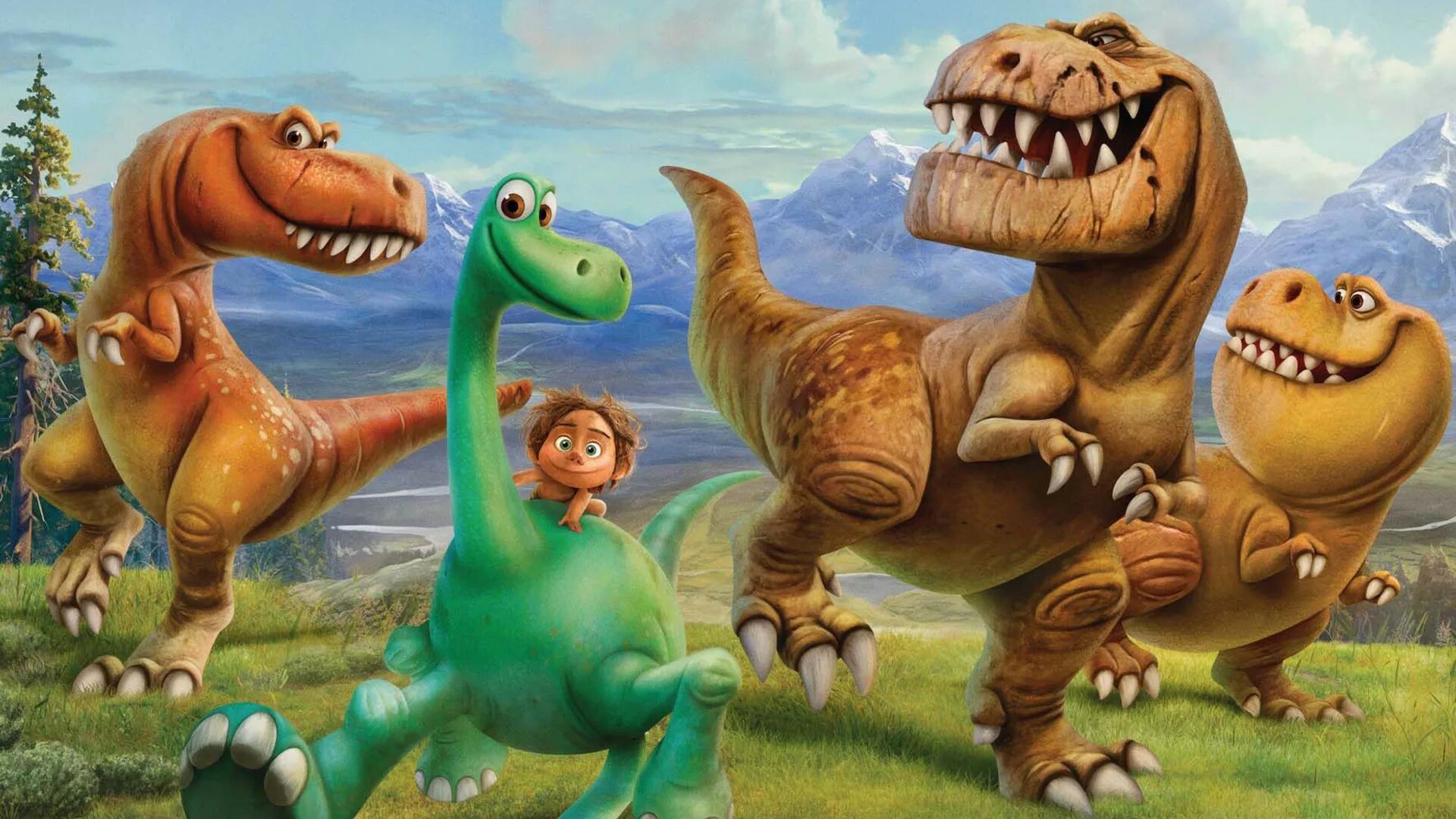 Хороший динозавр семья Арло. Хороший динозавр Тираннозавр. Тирекс из мультика хороший динозавр. Динозаврами 2015