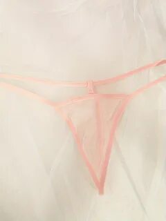 Solid Fuzzy Trim Lingerie Set Deep V Mesh Semi Sheer Dress - Temu.
