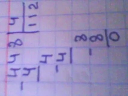112 разделить на 4 столбиком