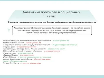 Аналитика профиля