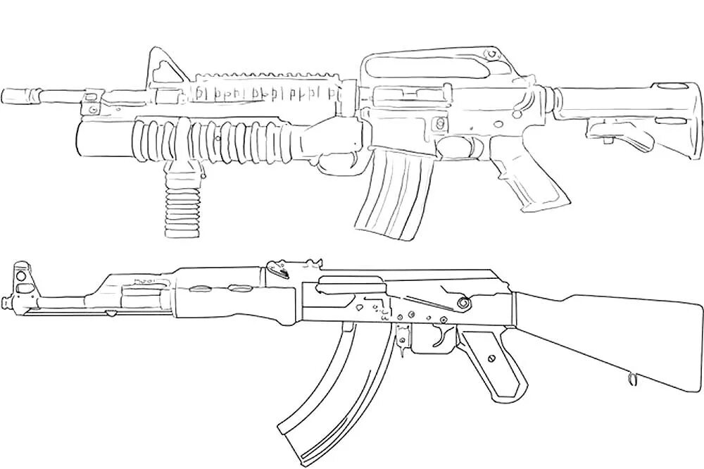 Рисунок калашникова ак47. М4а4 чертеж. М416 автомат чертеж деталей. Автомат м4а1 чертежи. Автомат рисунок.