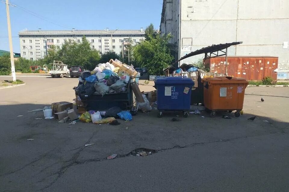 Мусорный город. Городская мусорка. В районе мусорке