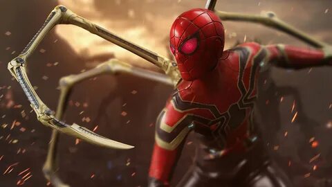 iron spider red eyes wallpaper, spider man, marvel, el hombre araña, iron s...