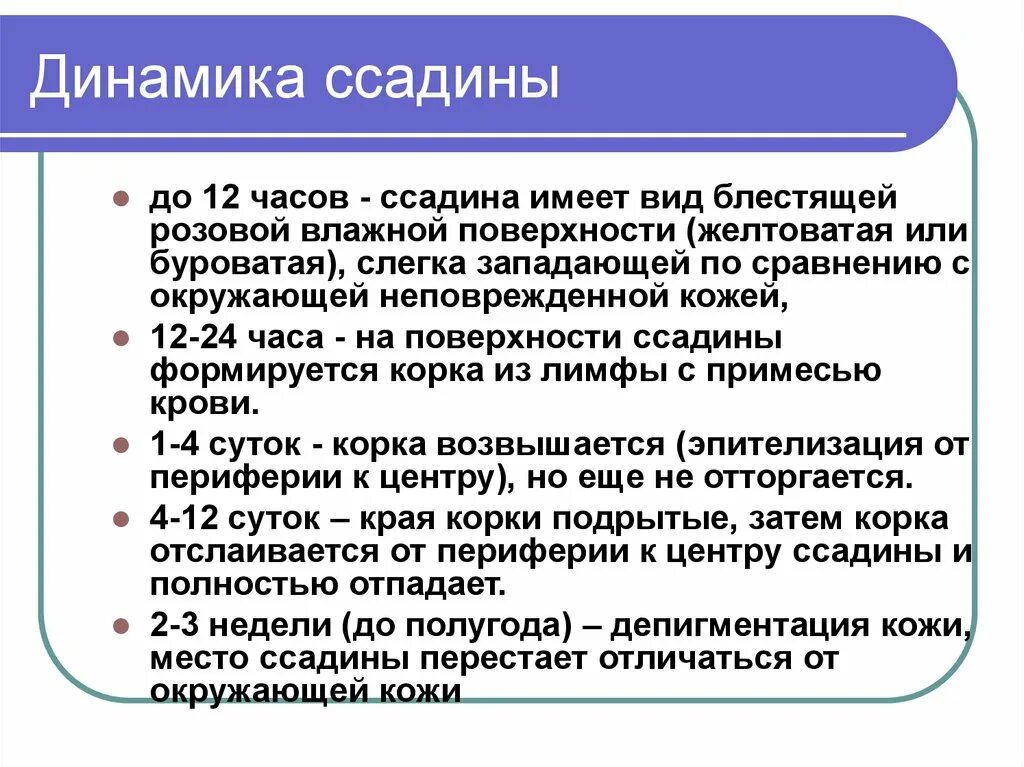 Давность повреждения. Стадии заживления ссадин. Этапы заживления ссадин. Давность образования ссадин.