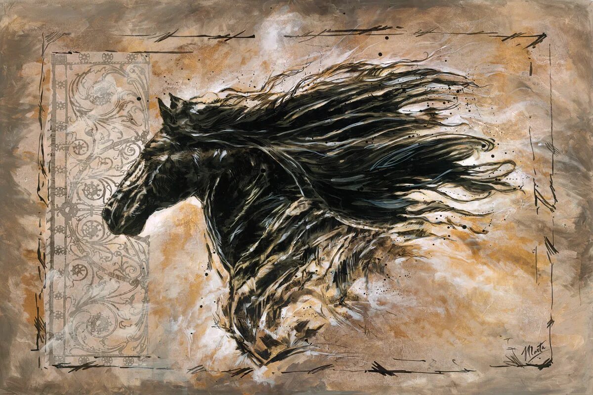 Книга черный конь. Конь абстракция. Абстрактная лошадь. Живопись кони абстракция. Конь абстракция картина.