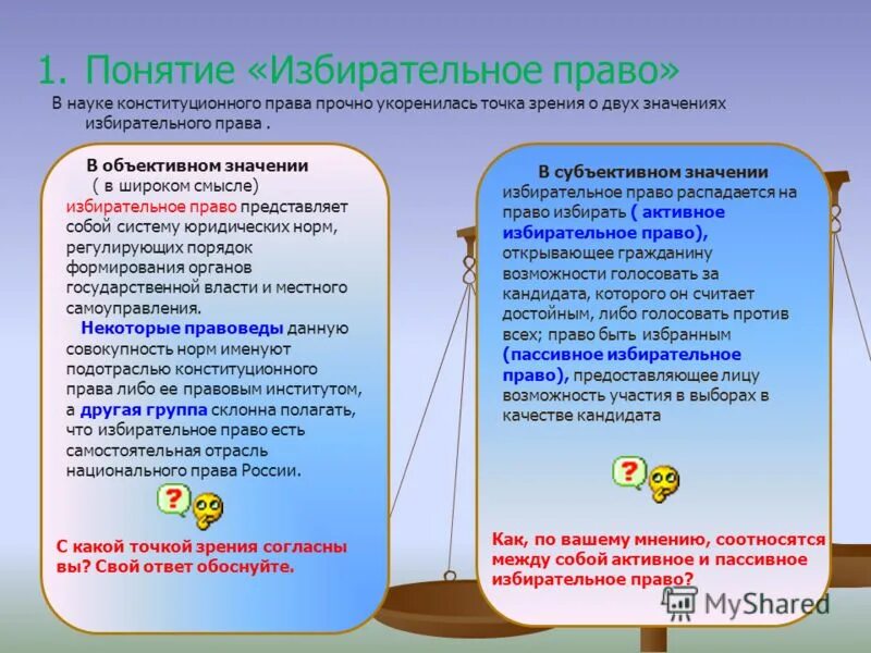 значимость избирательной системы