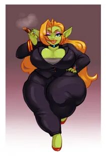 пышная грудь,2D Пышки,Девушки в деловой одежде,Goblin Girl,Goblin,Гоблин,мя...