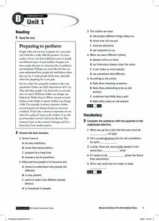 Pre intermediate test 7