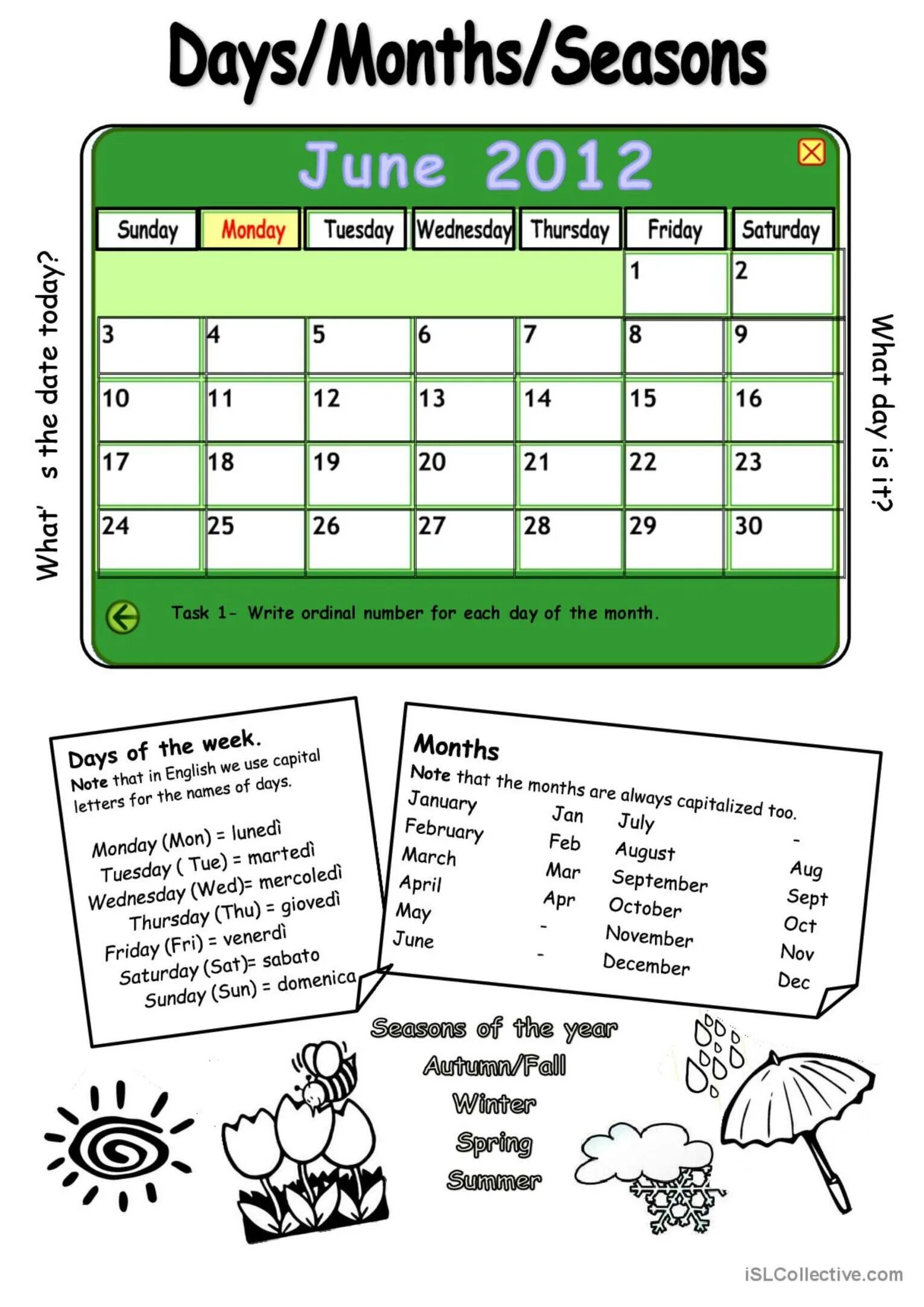 Месяца Worksheets. Месяца в английском языке Worksheets. Days months Seasons. Seasons months Days of the week.