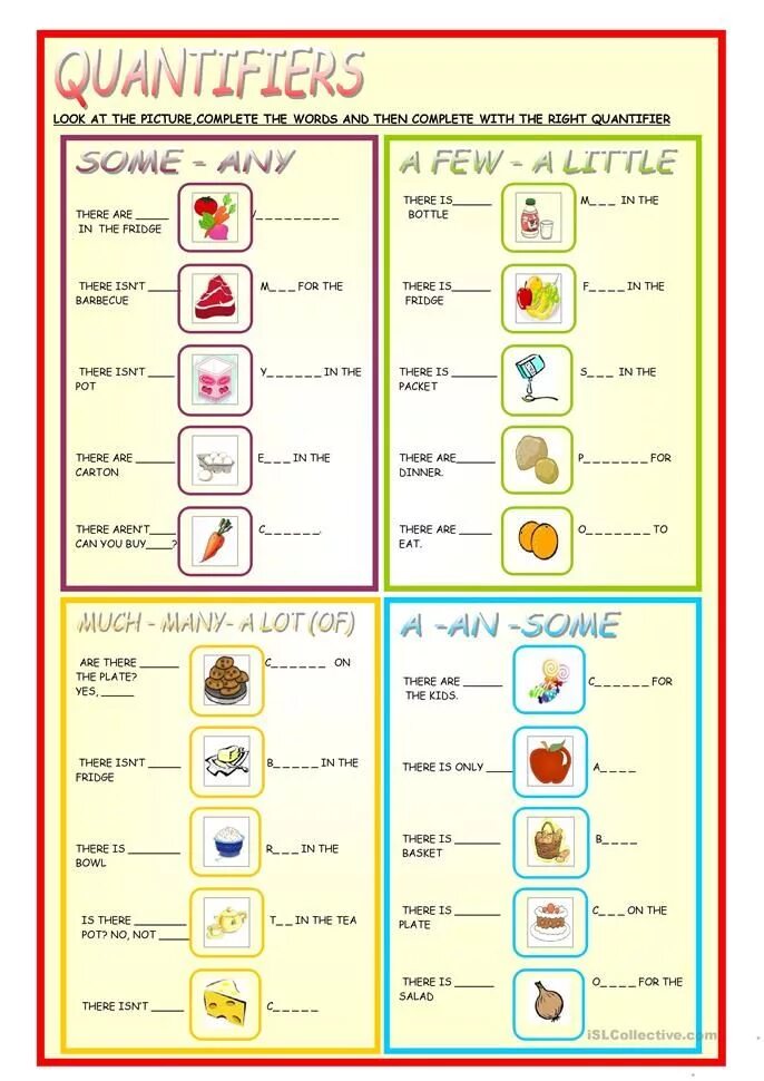 Quantifiers в английском языке. Указатели множества в английском. Much many few little for Kids. Quantifiers упражнения. Complete the picture перевод