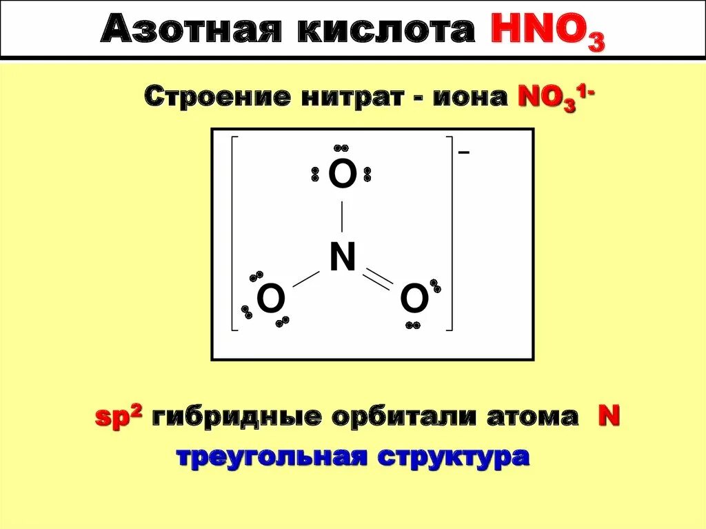 Азотно кислотная формула