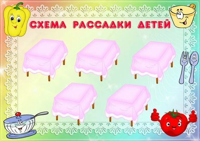 Рассадка детей за столами