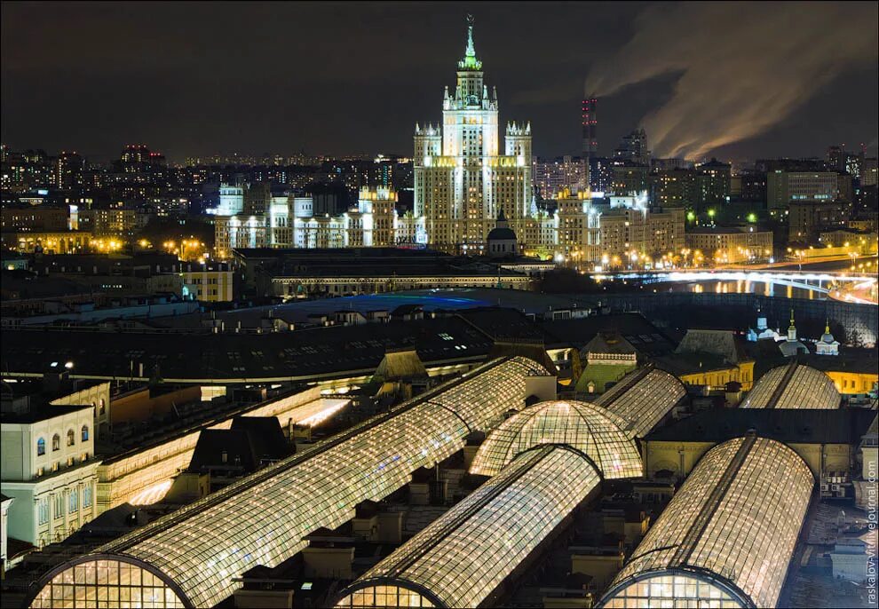 Ночная Москва Таганка. Центр Москвы. Гостиница Москва на Манежной площади. Современная Москва.