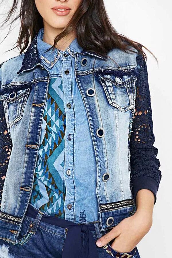 Джинсовая куртка своими руками фото Sommerjacken Damen: Welche sind die Must-haves für 2018 ZENIDEEN Jeansjacke m