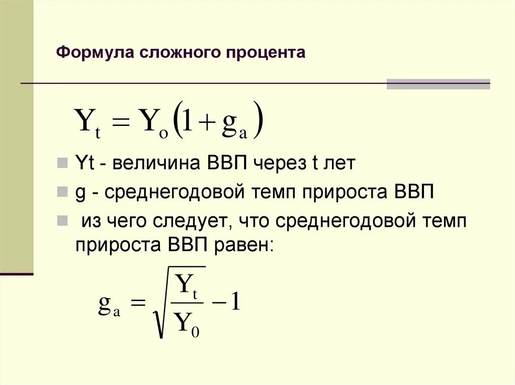 Алгебра 9 презентация сложные проценты. Формула начисления сложных процентов. Формула расчета сложных процентов. Формула простых и сложных процентов. Сложная схема начисления процентов по вкладу.