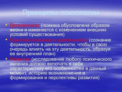 Принципы детерминизма системности развития