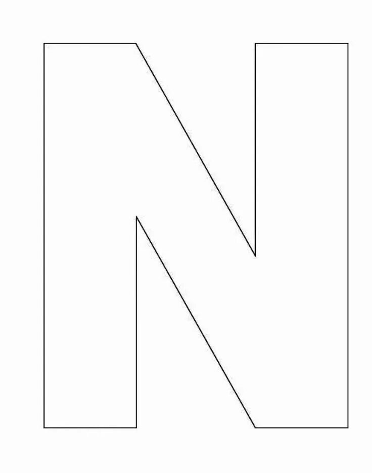 Н шаблон для вырезания Top 10 letter outlines fonts ideas and inspiration