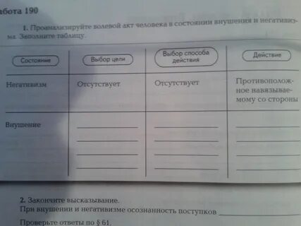 Заполни таблицу сравнительным материалом