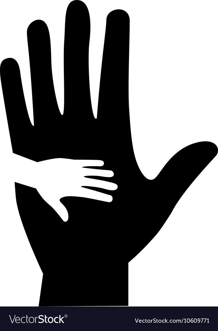 Baby hand vector. Mother and Baby hand. Mom's hand