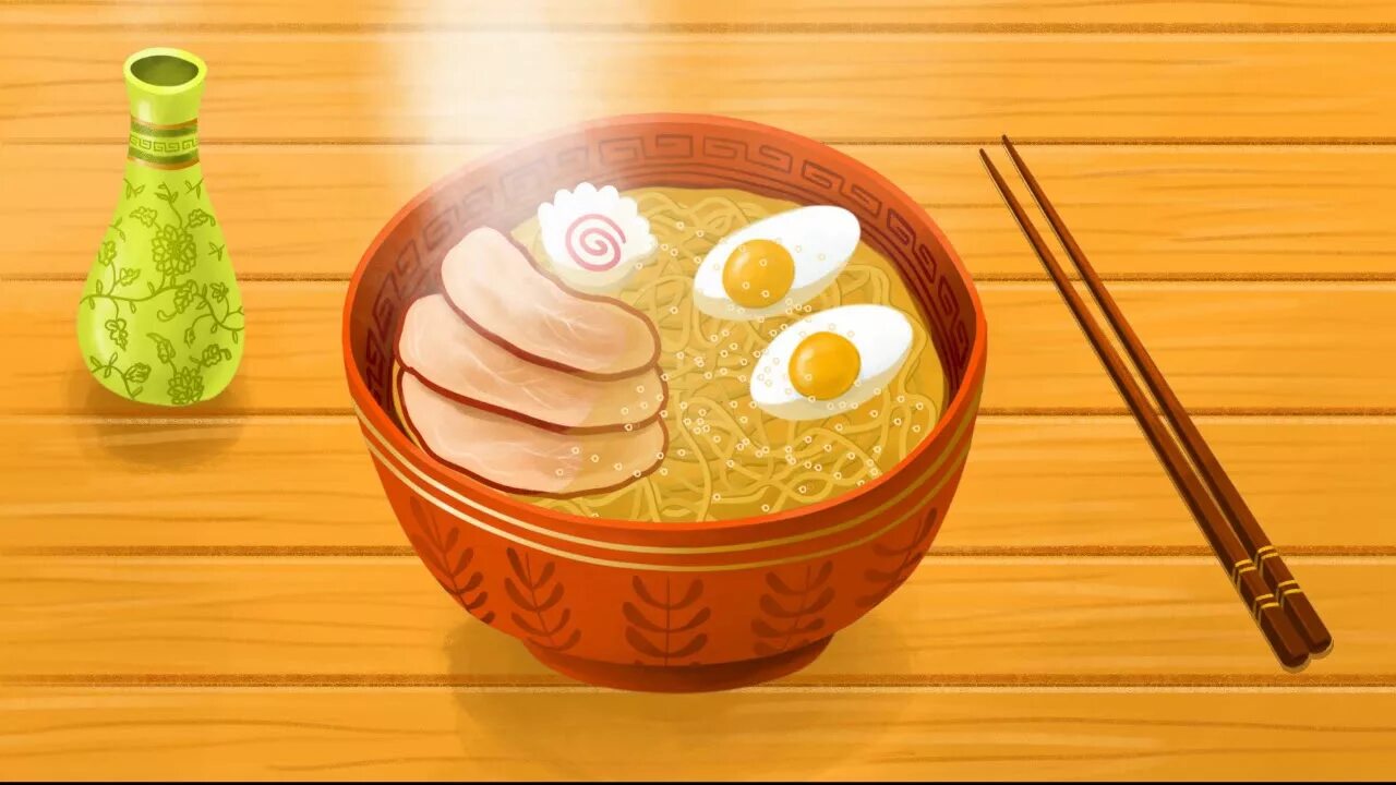 Ramen игра. Настольная игра рамен. Рамен в Blender. Рамен анимация.